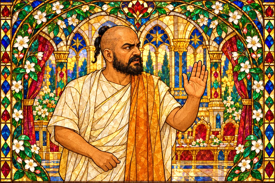 A representative Brahmin angrily speaks the curse against Pratapbhanu and his family.