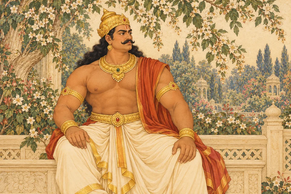 Kumbhakarna represents one of the brothers born in Pulastya’s pure lineage under the Brahmins’ curse.