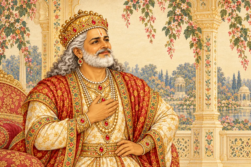 Dasharatha rejoices on seeing all his sons with their brides.