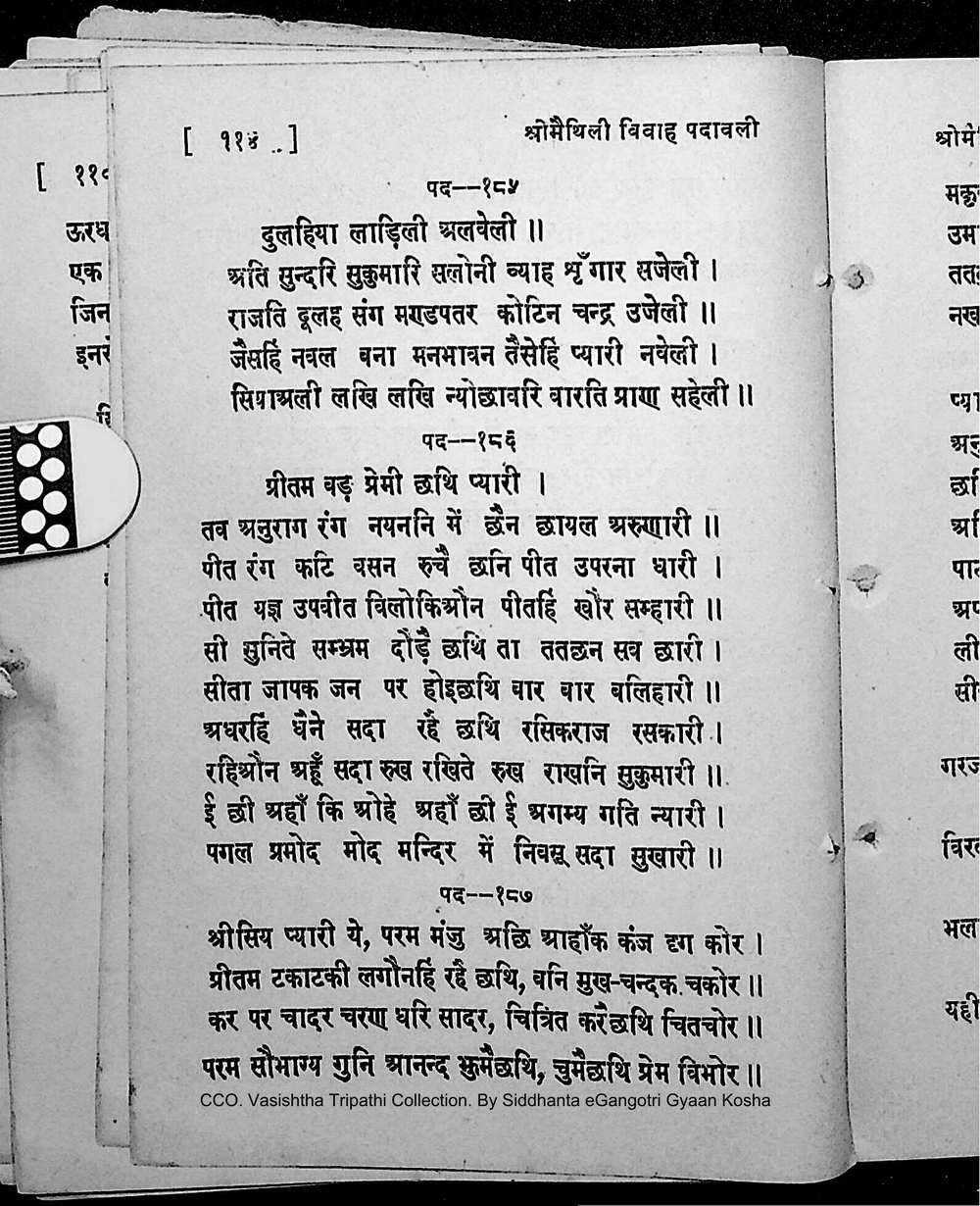 Facsimile of source page 128 from Sri Maithili Vivaha Padavali