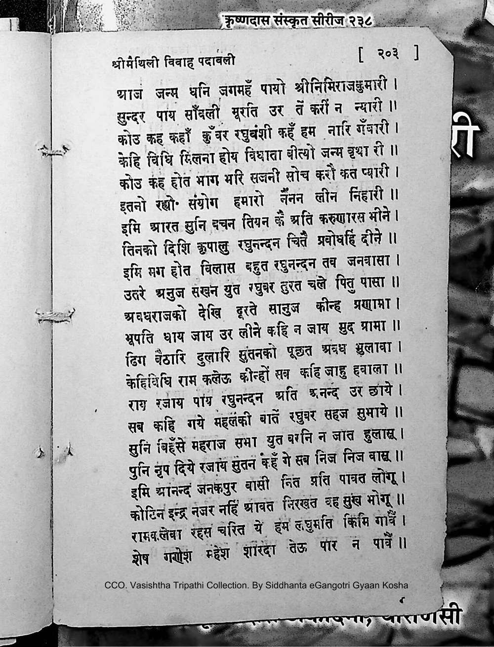 Facsimile of source page 217 from Sri Maithili Vivaha Padavali